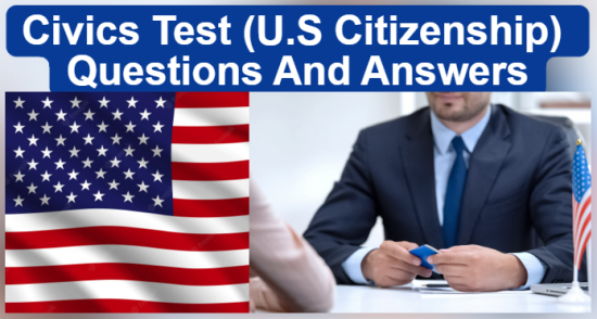 Civics Test Questions And Answers