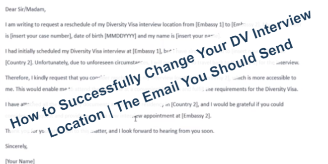 how to change your diversity visa interview location