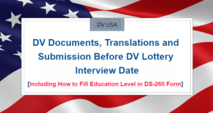 Translations and Document submission Before DV Lottery Interview Date