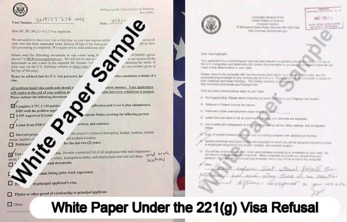White Paper 221(g) Visa Refusal