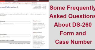 About DS-260 Form and Case Number