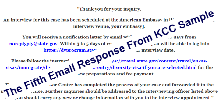 The Fifth Email Response From KCC