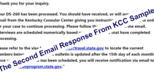 The Second Email Response From KCC