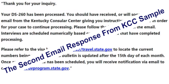 The Second Email Response From KCC