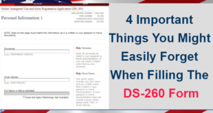 Filling The DS-260 Form