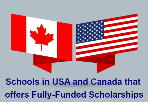 schools in USA and Canada that offers fully-funded scholarships